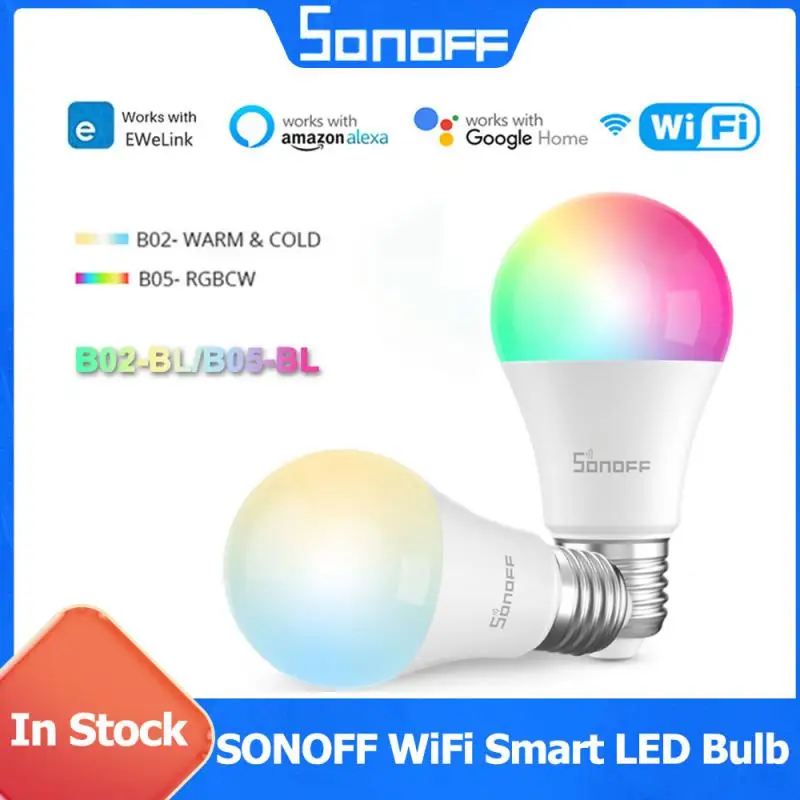 

SONOFF WiFi LED Bulb B02-BL/B05-BL E26/E27 Dimmable Smart LED RGB Lamp 9W Smart Light Via EWeLink Google Home Alexa Smart Home