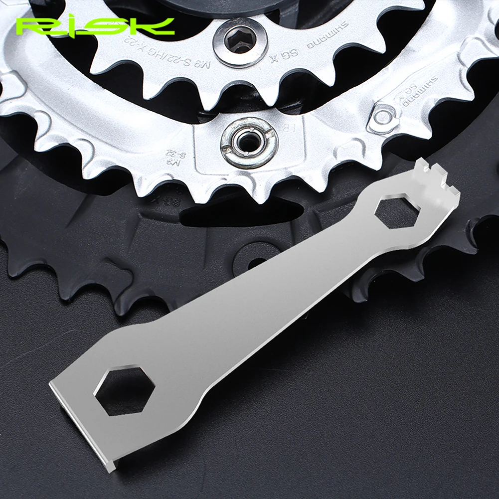 

Bicycle Chainring Crankset Bolt Nut Screw Wrench 9mm/10mm Model MTB Road Bike Removal Tool Silver High Quality