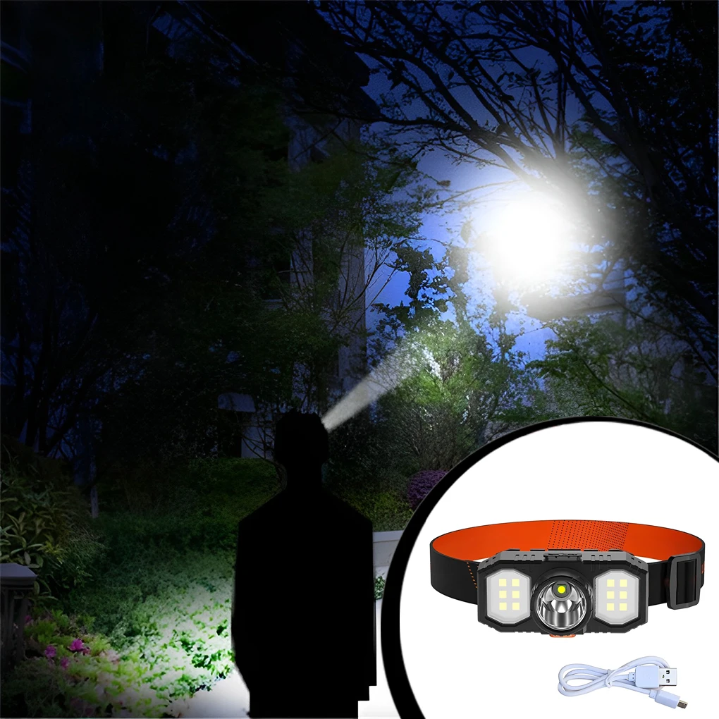 

COB LED Headlight 3 Modes Super Bright Head Torch Outdoor Headlamp