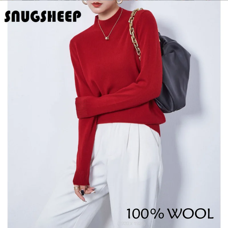 

Блузка женская трикотажная, Красный пуловер в уличном стиле, модный джемпер в Корейском стиле, весна