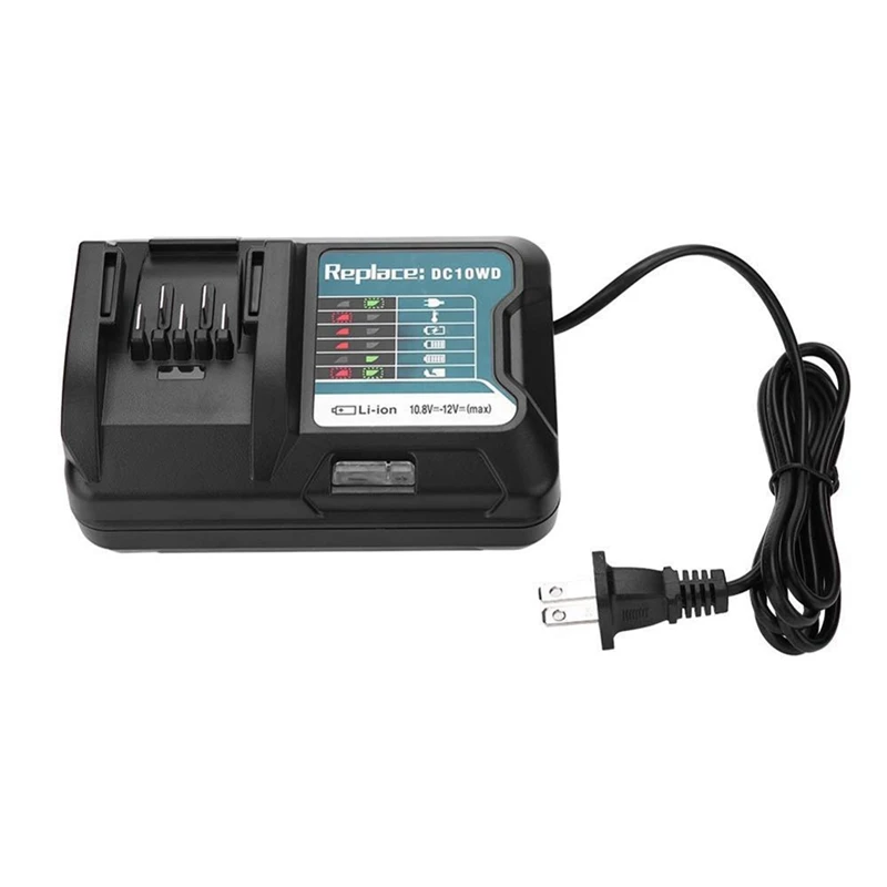 Замена зарядного устройства DC10WD для аккумулятора MAKITA, 10,8 В, 12 В, BL1016, BL1040B, BL1015B, BL1020B, BL10DC10SA, CL107FDWY, CL107DWM, вилка стандарта США