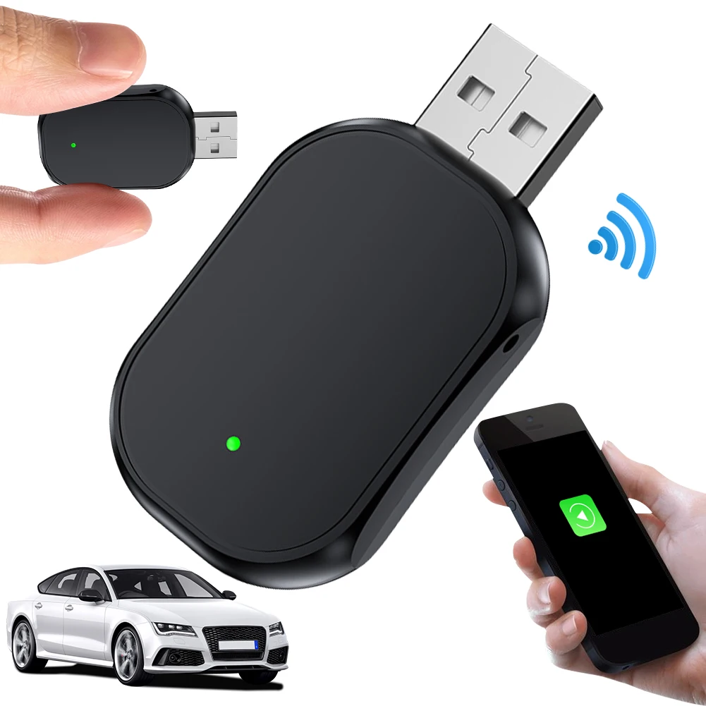 Проводной к беспроводному Carplay и Android Auto 2 в 1 мини-адаптер с автоматическим