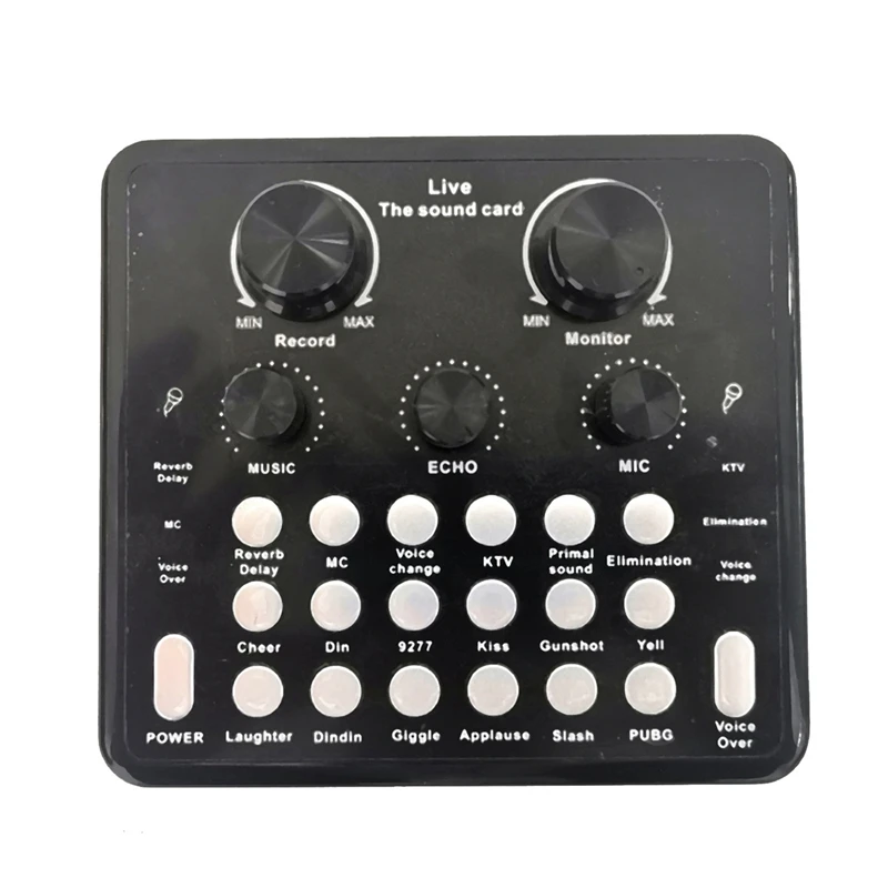 

Mixer Voice Changer With Sound Card Voice Converter For Live Singing, Karaoke, Home Audio And Video