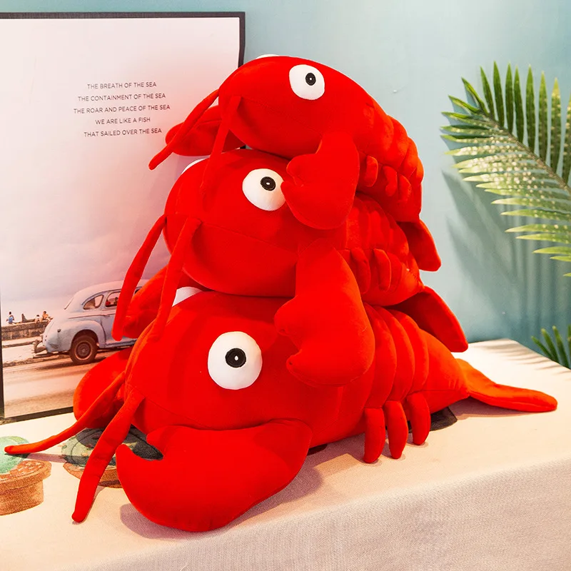 

Zqswkl 50/60/70cm Simulation Marine Animal Plush Toy Creative Cartoon Lobster Pillow Doll Kawaii Animals Stuffed Toys