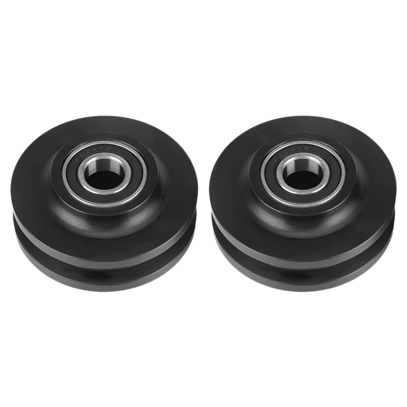 

2 Pcs Barn Door Wheels Heavy Duty Closet Hardware Pulley Cabinet Window Roller Sliding Track Hardware Kit For Home Use