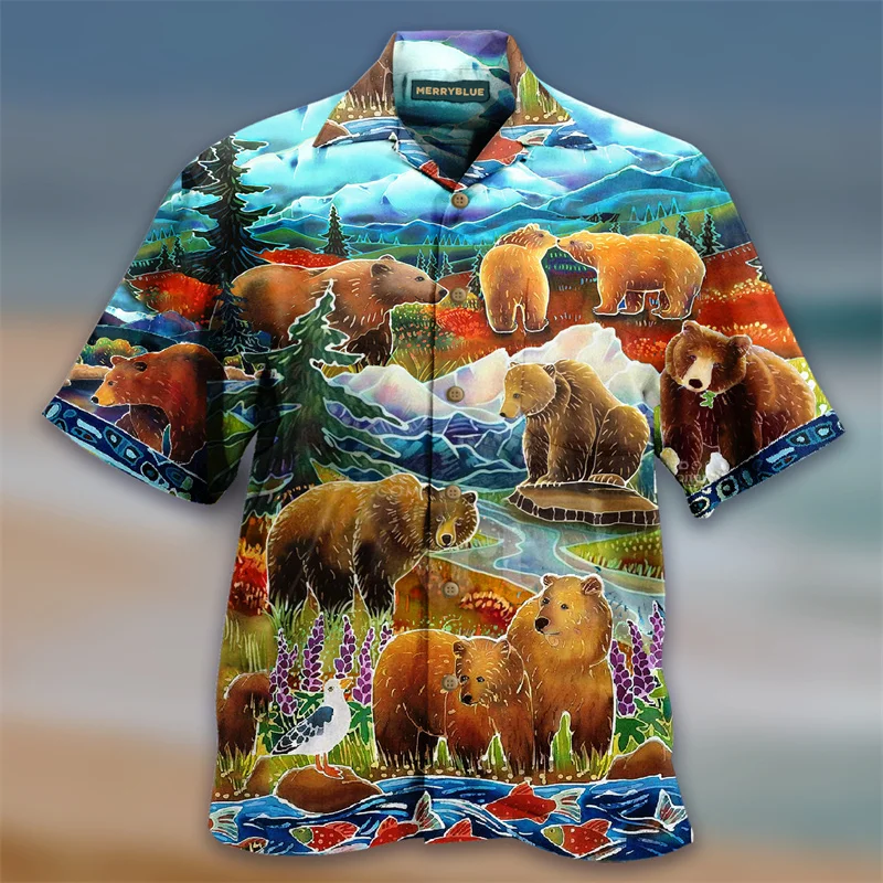 

2022 Men's Hawaiian Shirts Casual Soft Beach Animal Print Short Sleeve Summer Shirts New Men's Shirts Short Sleeves