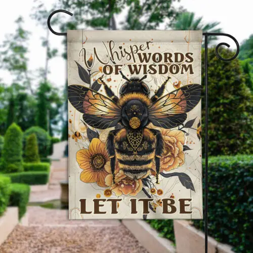 Пчелиный шепот Слова мудрости Нехай это быть флагом флаг пчелы хиппи винтажный