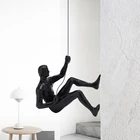 Скалолазание человек из смолы железная проволока настенное украшение ретро скульптура Статуэтка хинкер