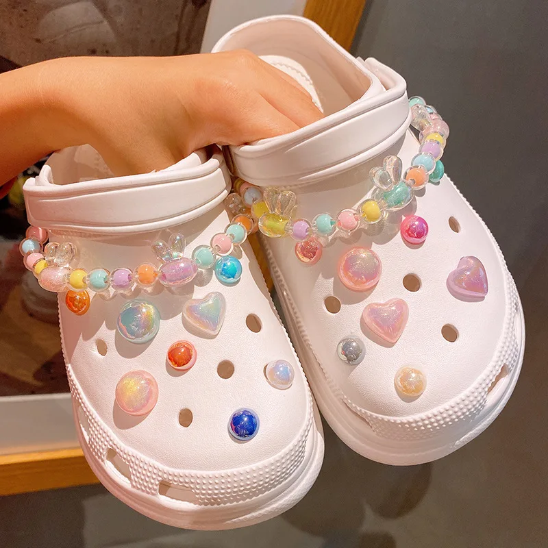 Candy Color Scrub Croc Charms Designer DIY Anime Shoes Chain Decaration Accessoriesfor Croc Jeans Badges Clogs Gifts Wholesale