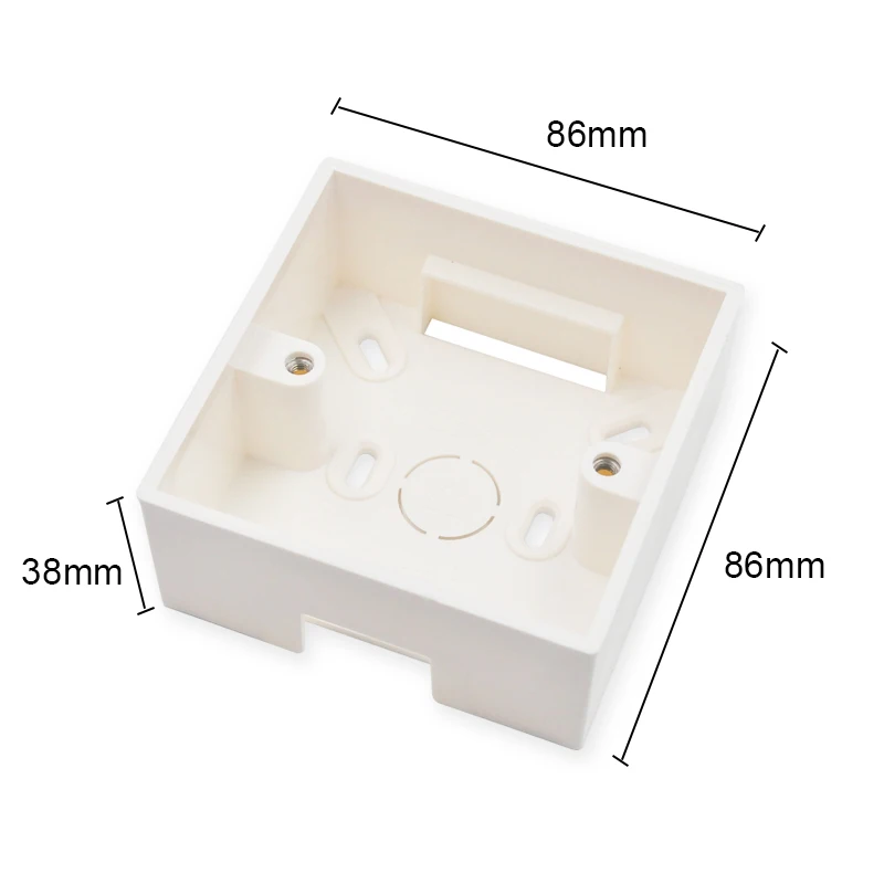 5 pcs High Quality External Mounting Wall Mount Junction Box 86*86*38mm Thickened for 86 Type Standard Switches and Sockets