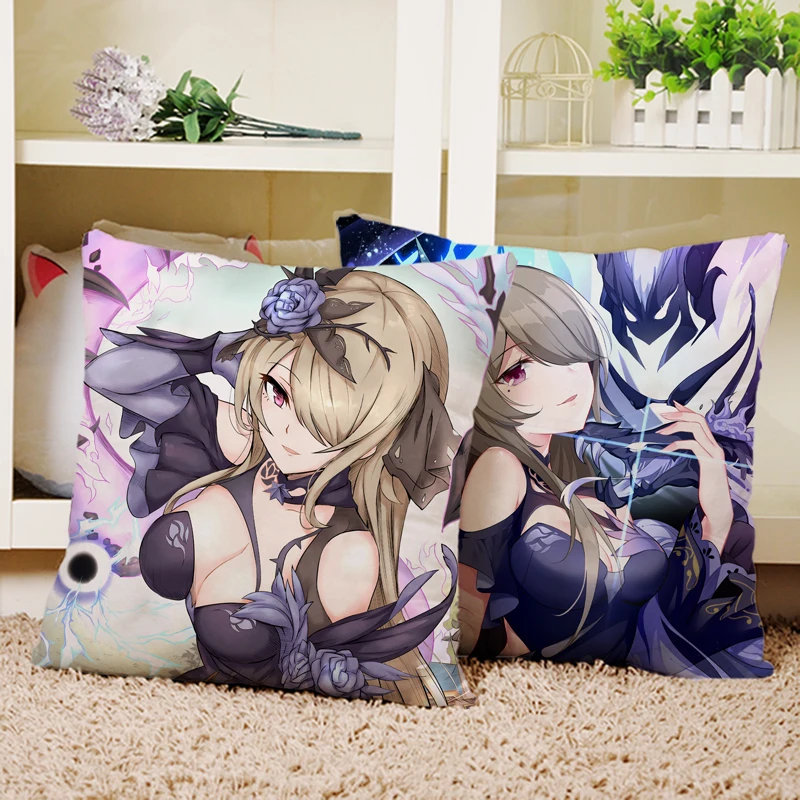 

Квадратная диванная подушка в стиле аниме свидание реальное искусство мультфильм косплей японская игра Сиеста короткая плюшевая диванная ...