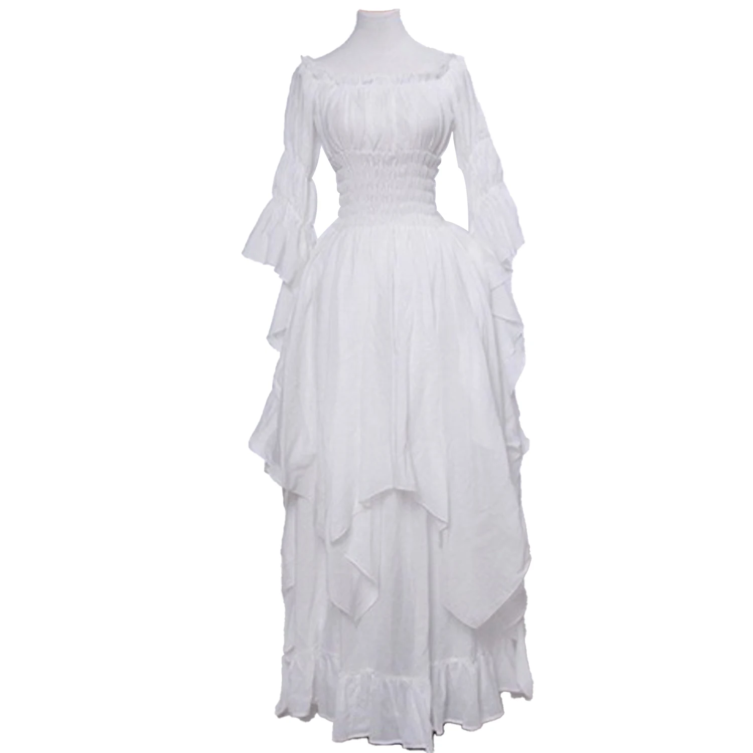 Косплей с открытыми плечами готическое женское бальное платье длинными рукавами