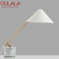 oulala nordic table lamp modern led white creative vintage marble desk light for home decor living room bedroom study