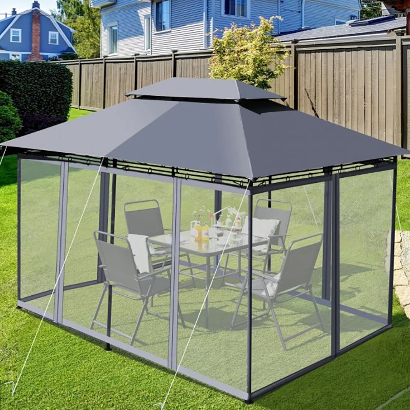 

10 Feet x 13 Feet Tent Canopy Shelter with Removable Netting Sidewall Picnic Tent Outdoor Garden Restaurant Tent Dining Room