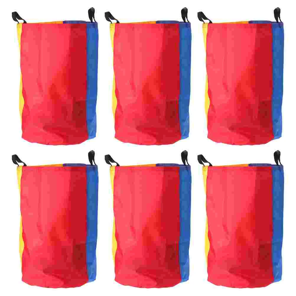 

6 Pcs Burlap Sack Jumping Bag Race Supplies Kangaroo Bags Suite Kids Gifts Colorful Parent-child