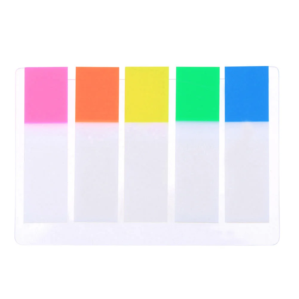 

100pcs Transparent Color Index Tabs Sticky Note Instructions Post Label Office Page Mark Stickers Schools Teachers Office
