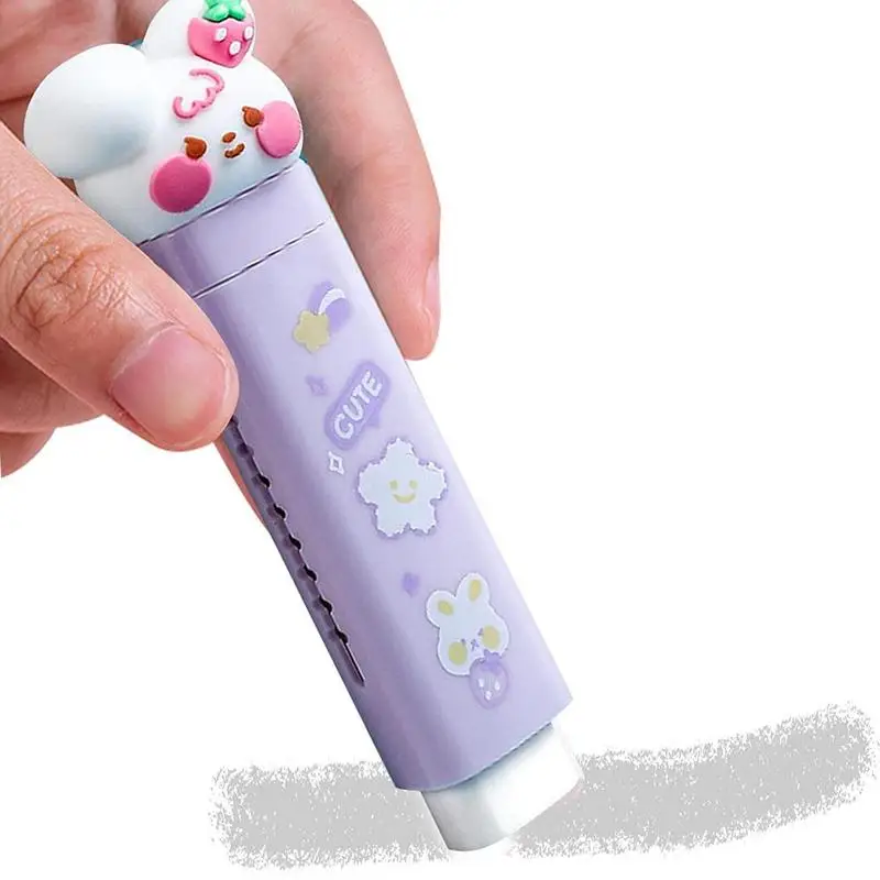 Eraser Cute Pattern Erasers Click Erasers Retractable Sliding Erasers Eraser Stick Click Erasers