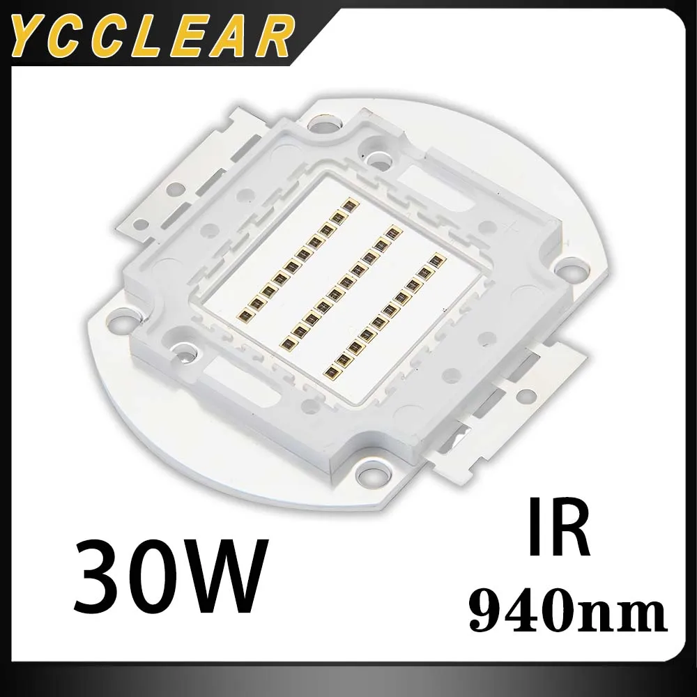 

30 Вт светодиодный чип высокой мощности IR 940Nm светодиодные лампочки, лазерный фонарик, камера ночного видения, излучатель, инфракрасное излу...
