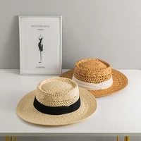 man hat seaside straw hat womens retro shade woven hat sun protection straw hat vacation summer hats adult