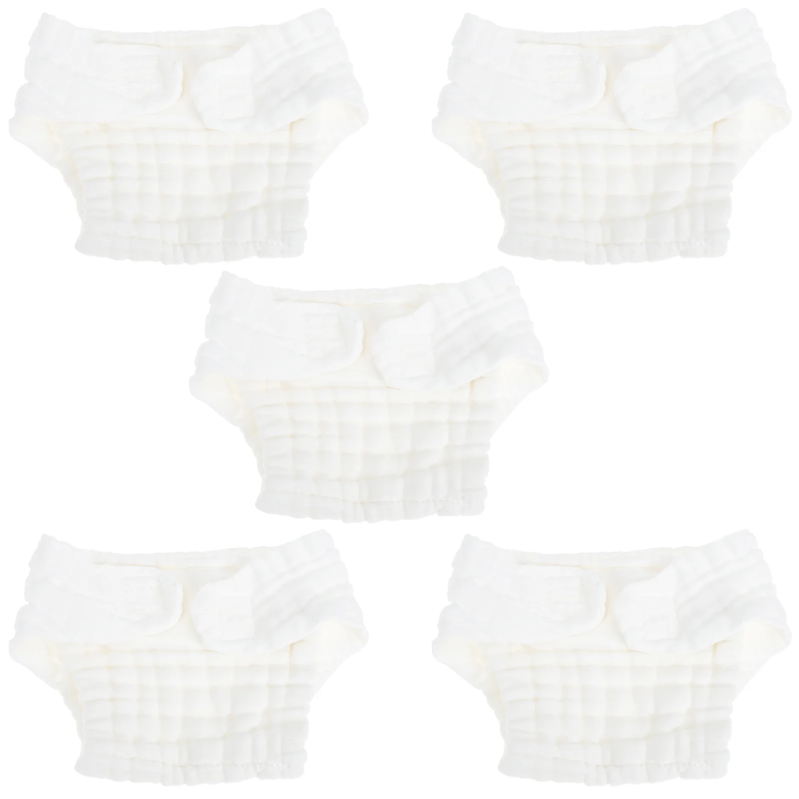 

5 Pcs Newborn Diaper Reusable Disposable Newborn Cloth White Pure Washable Baby