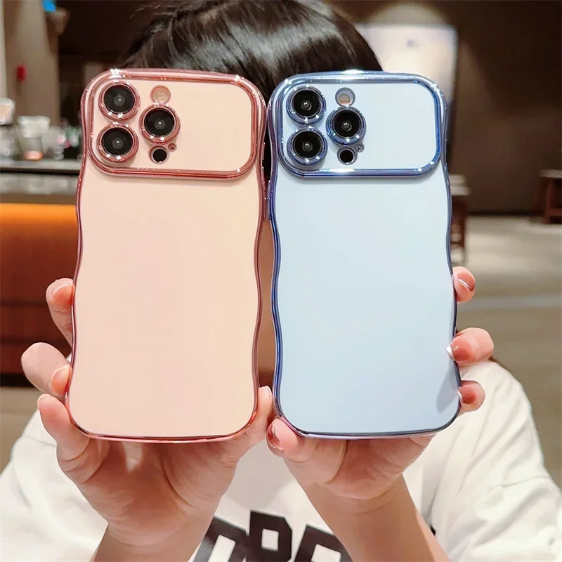 Роскошный чехол с волнистым покрытием для телефона iPhone 16 15 14 Plus 13 11 12 Pro Max