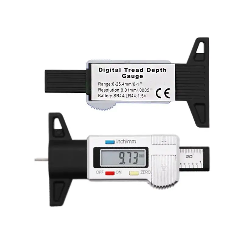 

Tire Depth Gauge Tool Digital LCD Display Tread Depth Checker 0-25.4mm Tire Wear Gauge Tread Checker For Car Truck Motorcycle