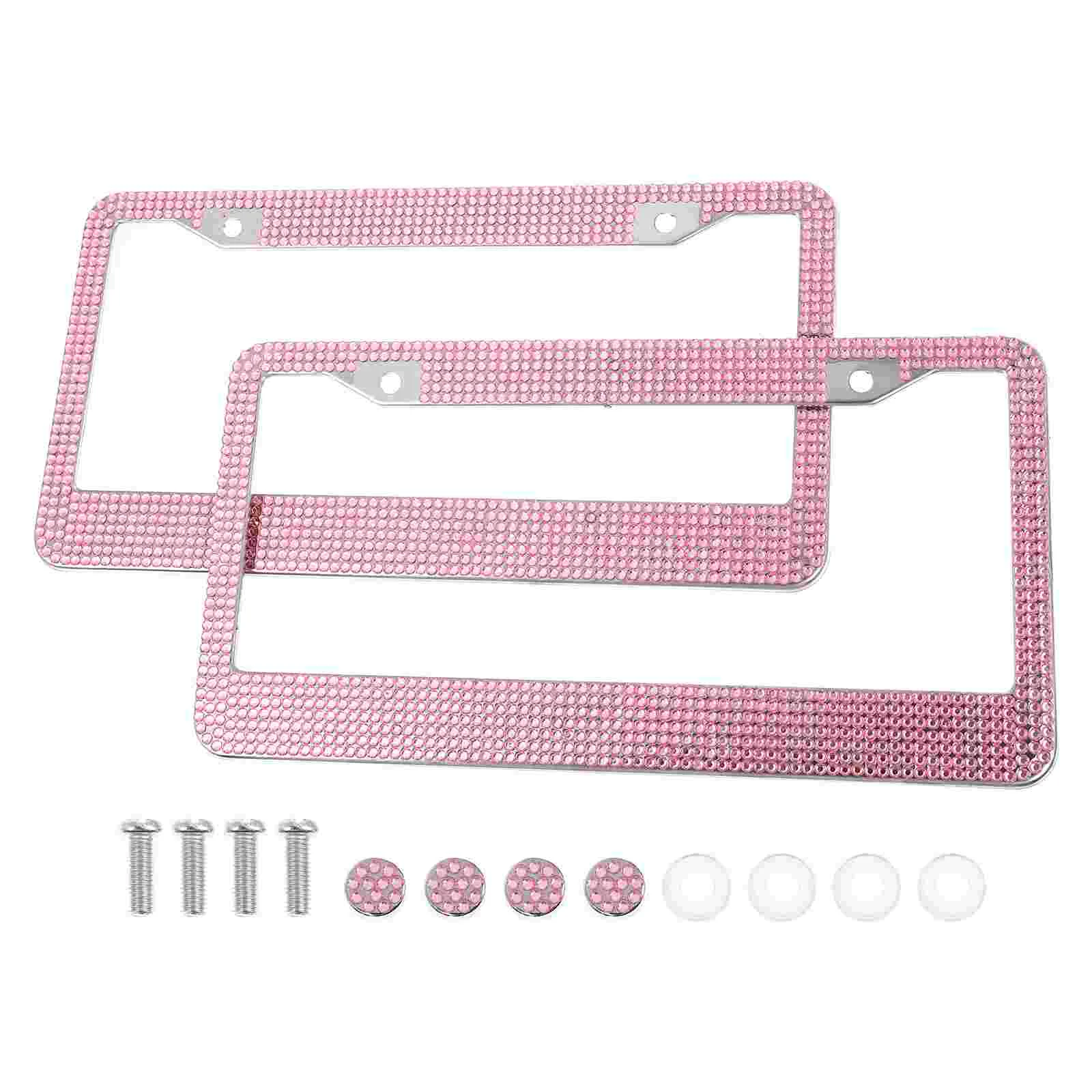 

License Plate Bling Car Frames Decorations Cover Accessories Frame Bracket Covers Crystal