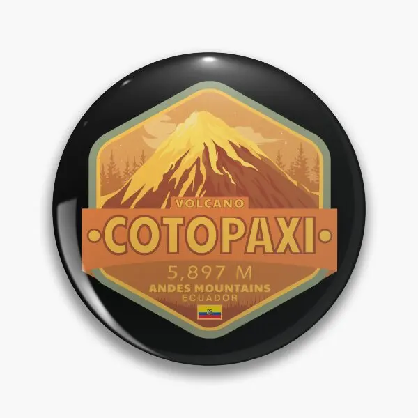 Значок Cotopaxi с изображением гор Андес Эквадор мягкая булавка-брошь забавная