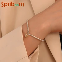 trendy beaded bracelets for women gold love heart charm bracelet temperament jewelry female simple accessories 2022 new