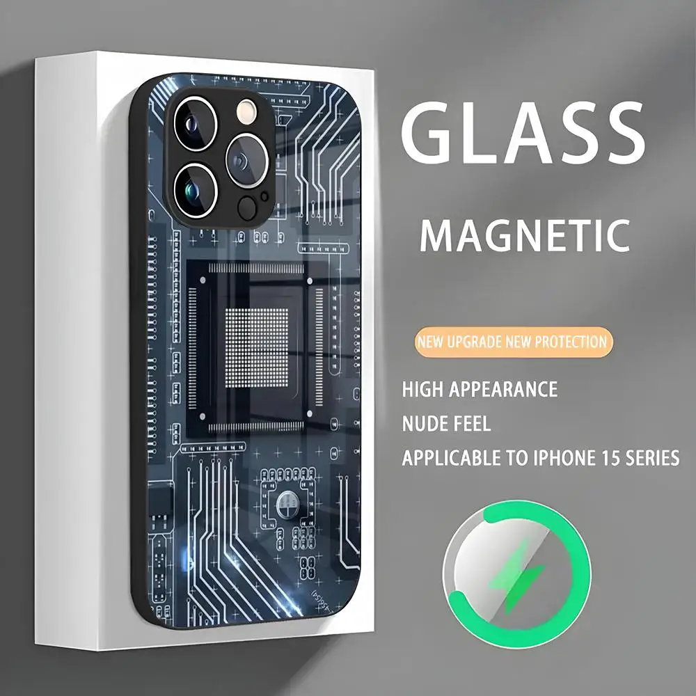 Материнская плата компьютера Dentro Placa Mae Чехол для телефона Iphone 16 Pro Max 15 14 13 12 11 X XR XS