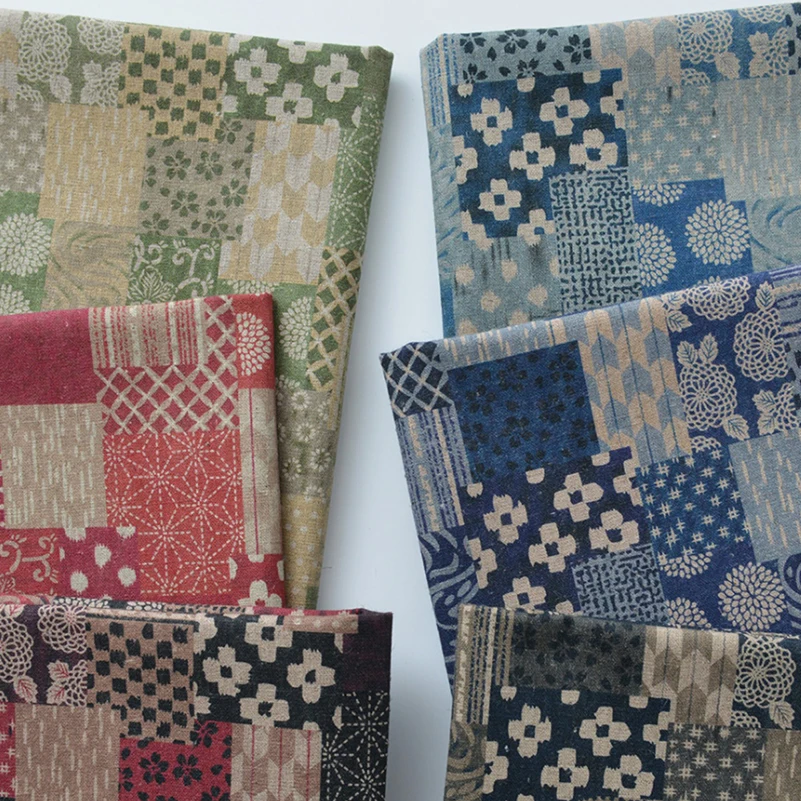 Ретро ткань из хлопка и льна Zakka Стиль ручной работы сделай сам украшение для дома тканевый фон тканевая Книга одежда на полметра