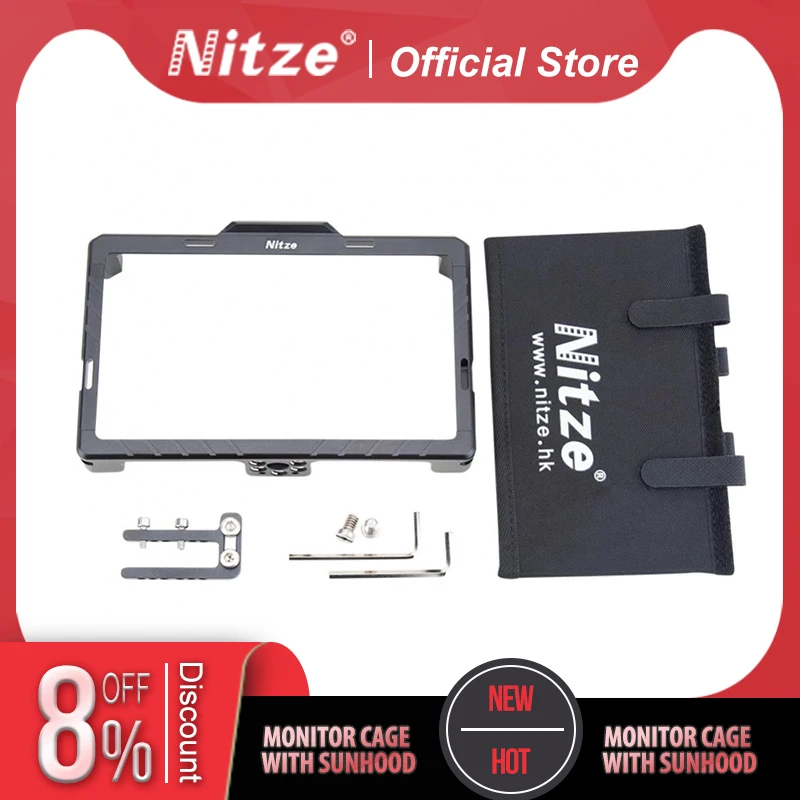 NITZE клетка для монитора с солнцезащитным козырьком FEELWORLD LUT6 / LUT6S 6 дюймов-JTP2-LUT6S |