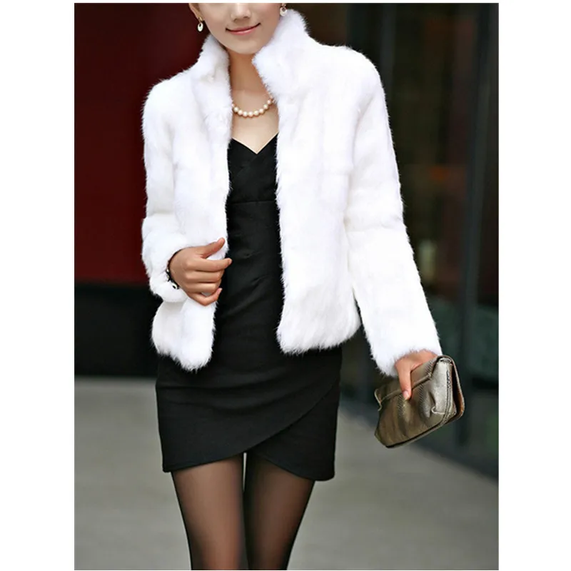 

New Genuine Real Rabbit Fur Coat Women Full Pelt Vintage Jacket Winter Party Waistcoat Customiz Y1347
