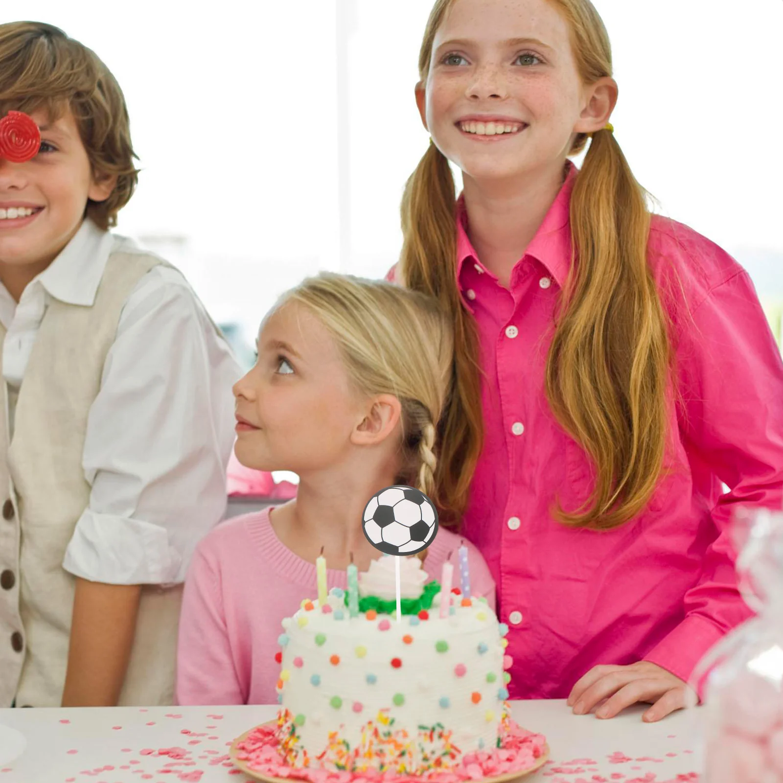 

50pcs Replacement Festive Party Favor Cake Decoration Football Cupcake Toppers Party Cupcake Decoration