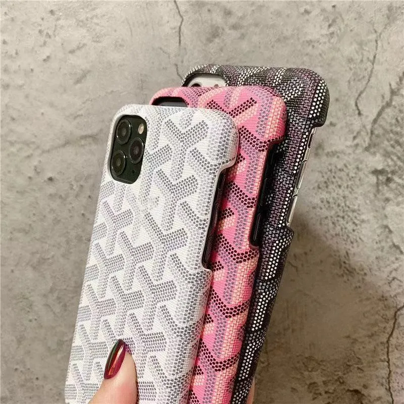 

YWFJ For iPhone 13 12 11 Pro X XR XS Max 8 7Plus Shockproof Leather PC hard Shell Protective Cover Luxury design For iphone Case