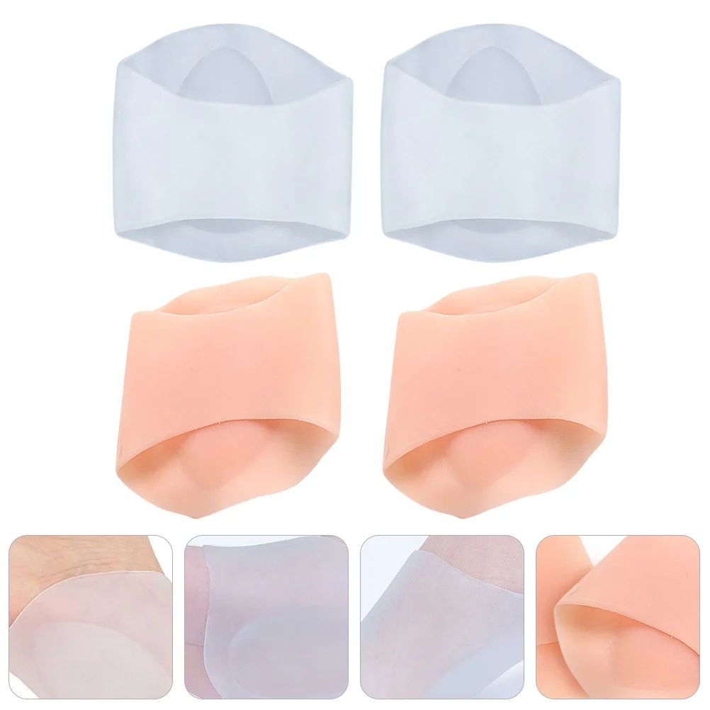 

2 Pairs Silicone Arch Support Pad Sticker Adhesive Foot Massage Mat Flat Gel Reflexology Brace Care Cushion Arched Corrector