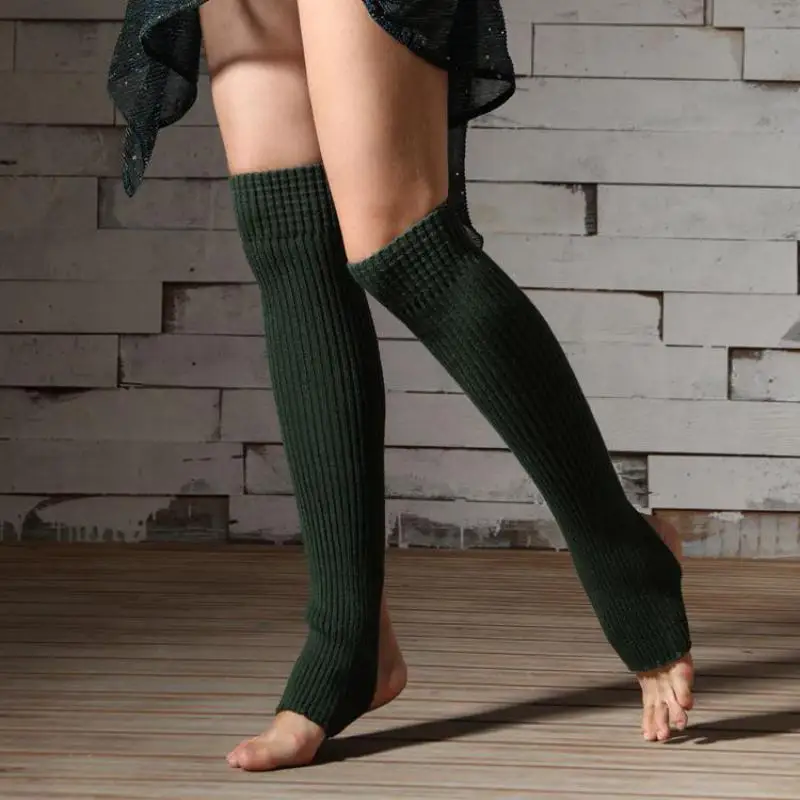 

Adult children's ballet Latin dance socks leg guards sports foot guard knee 43cm female stockings knitting stepping foot