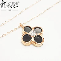 fashion au750 18k rose gold necklace for women luxury top brand clavicle chain diamond pendant chork wedding anniversary gifts