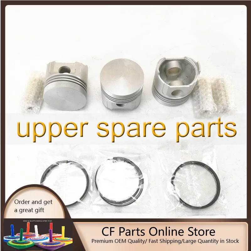 

New 3pcs STD Piston & Piston Ring For Kubota D1402 V1902 85MM Engine