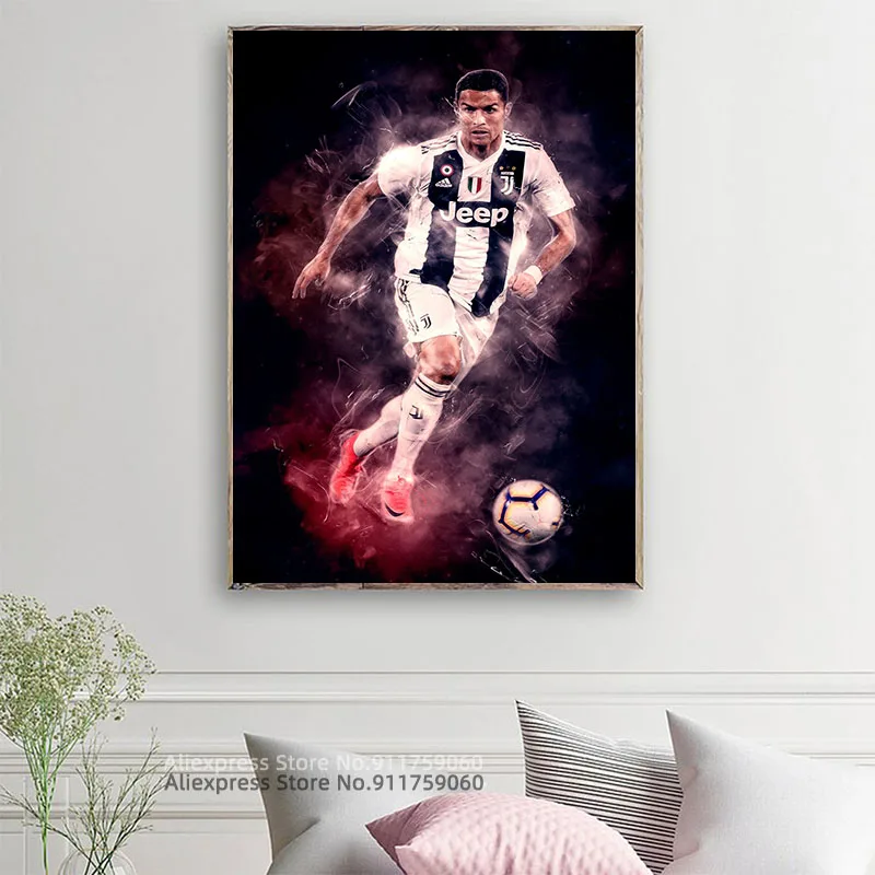 Плакаты и принты Криштиану Роналду Картина на холсте плакат декоративный