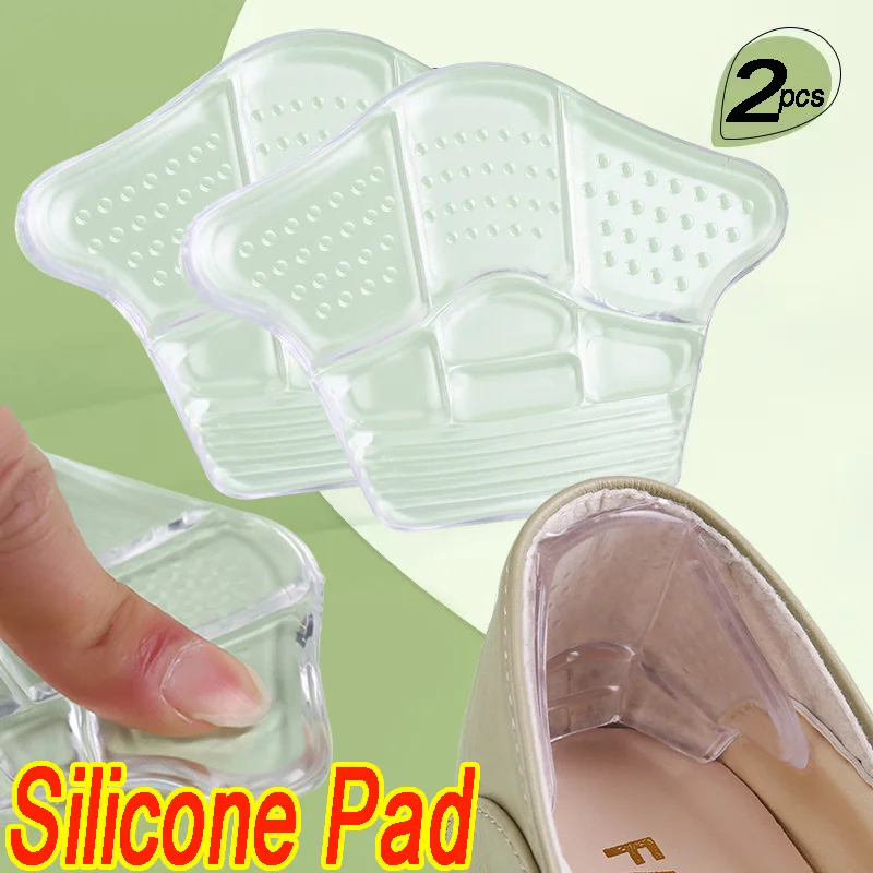 

Transparent Silicone Heel Stickers Heels Grips Anti Slip Sneakers Shoe Cushions Non-Slip Crown Inserts Pads Foot Care Protector