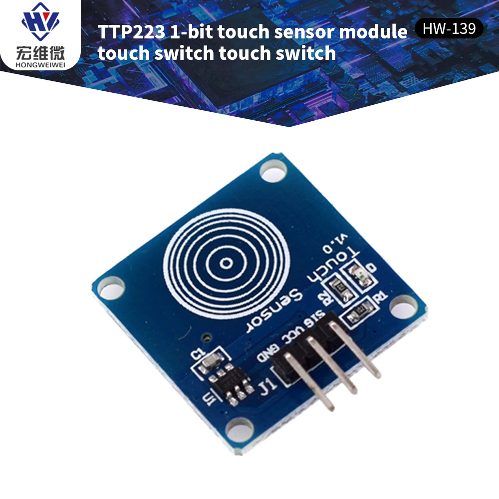 

10pcs/lot TTP223B 1 Channel Jog Digital Touch Sensor Module Capacitive Tact Touch Switch for Arduino Diy Starter Kit Accessories