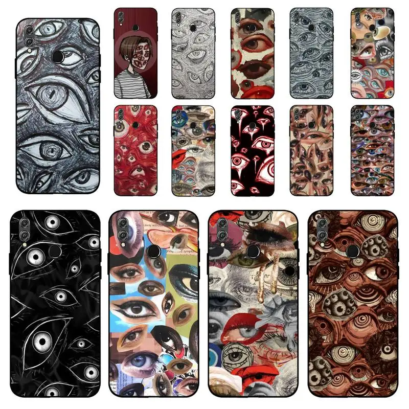 

YNDFCNB Scary Face Eyes Phone Case for Huawei Honor 10 i 8X C 5A 20 9 10 30 lite pro Voew 10 20 V30