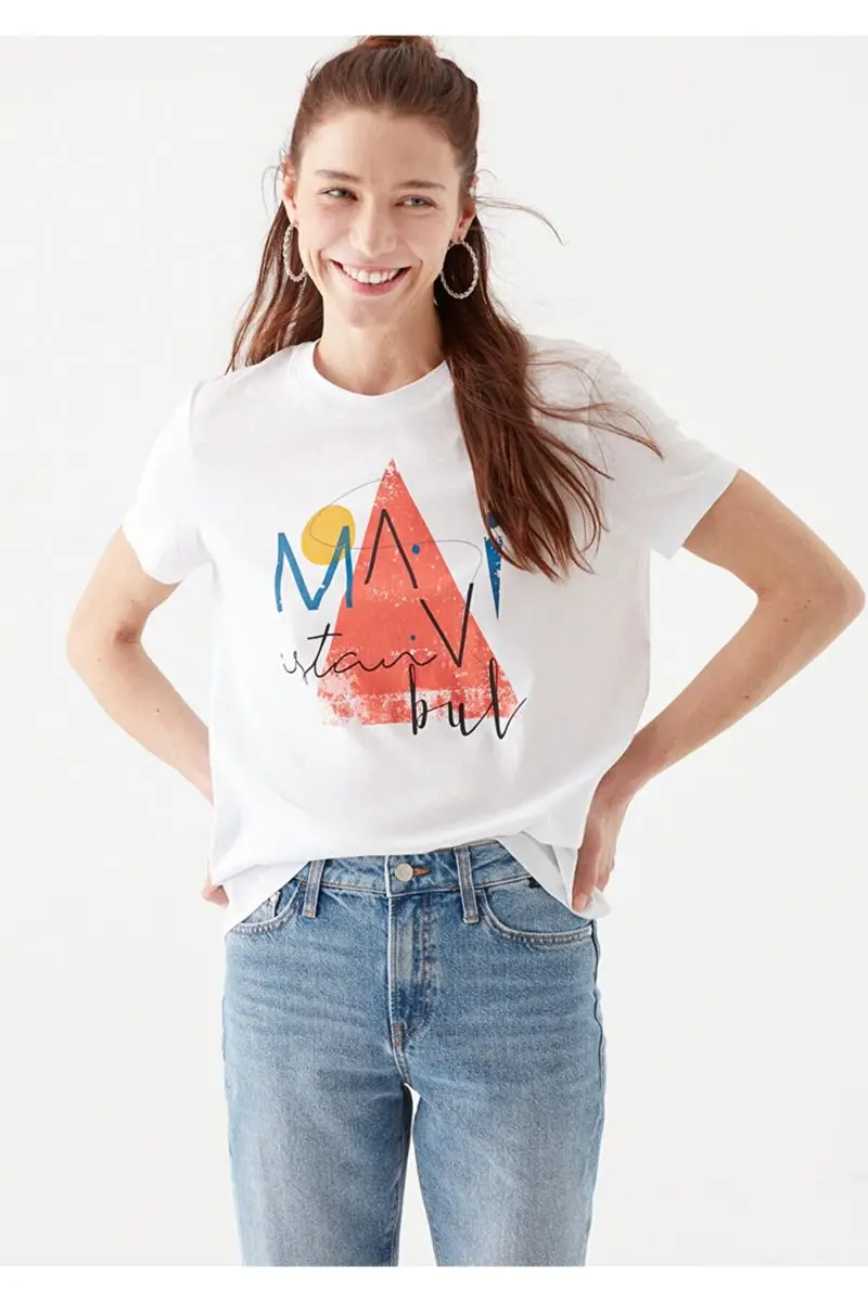 

Triangle printed white istanbul t-shirt