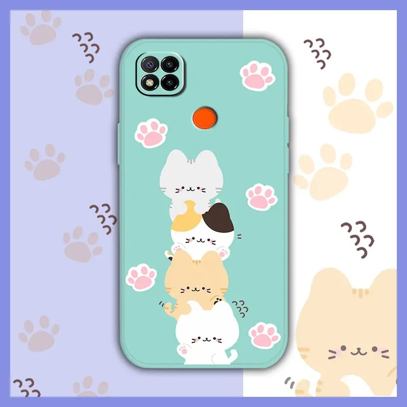 

cute Anti-fall Phone Case For Xiaomi Redmi 9C/Redmi9 India Solid color Simplicity Skin-friendly feel