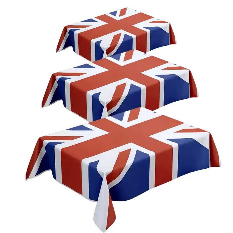 

Union Jack Tablecloth United Kingdom Flag British Tablecloths Reusable Tableware For Queen's Jubilee Party Table Decorations