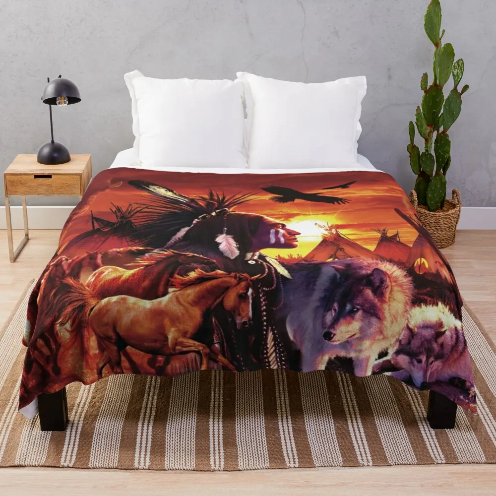 

Brave Throw Blanket flannel fabric vintage blanket plush blankets