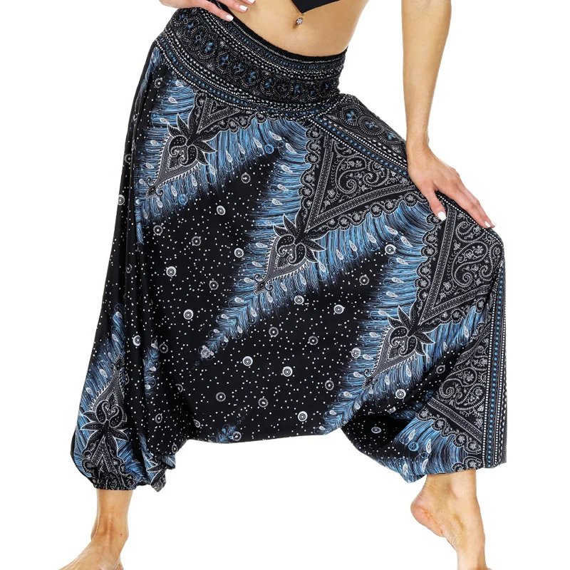 

Bohemian Women's Printed Wear Casual Yoga Bloomers Sports Dance Pants yoga pants plus size gym accessories women