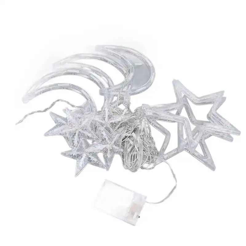 

Star Moon Curtain String Lights Decorative Star String Curtain Lights 126 LED for Gardens for Restaurants for Terraces