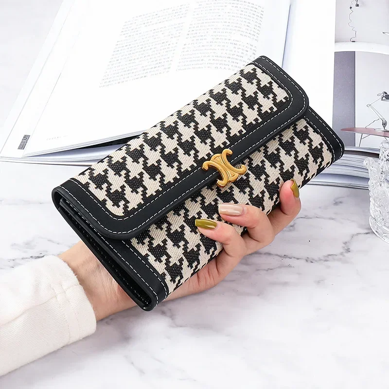

Retro Wallet Women's Wallet Long Large Capacity Multi Card Multi Functional Trifold Handbag Card Wallets Coin Purse